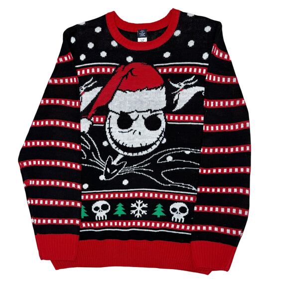 Disney Nightmare Before Christmas Knit Holiday Sweater Adult XL NWT - Picture 1 of 14